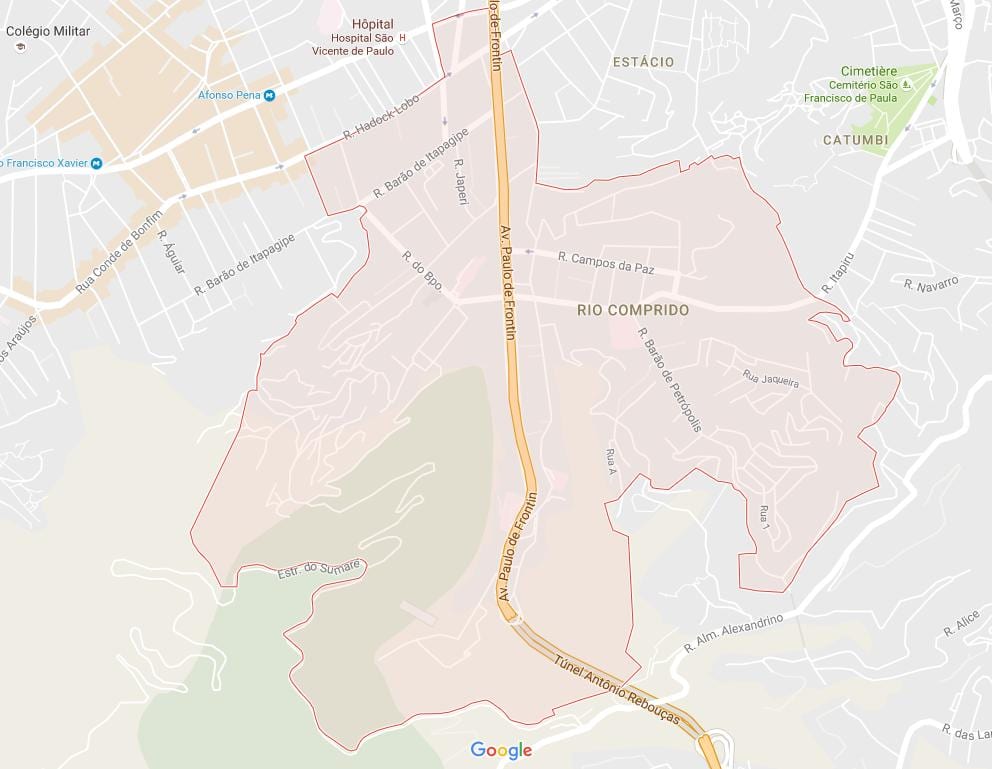 Mapa Rio Comprido