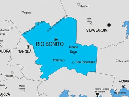 Mapa Rio das Flores obce