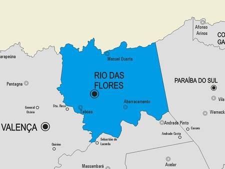 Mapa Rio das Ostras obce