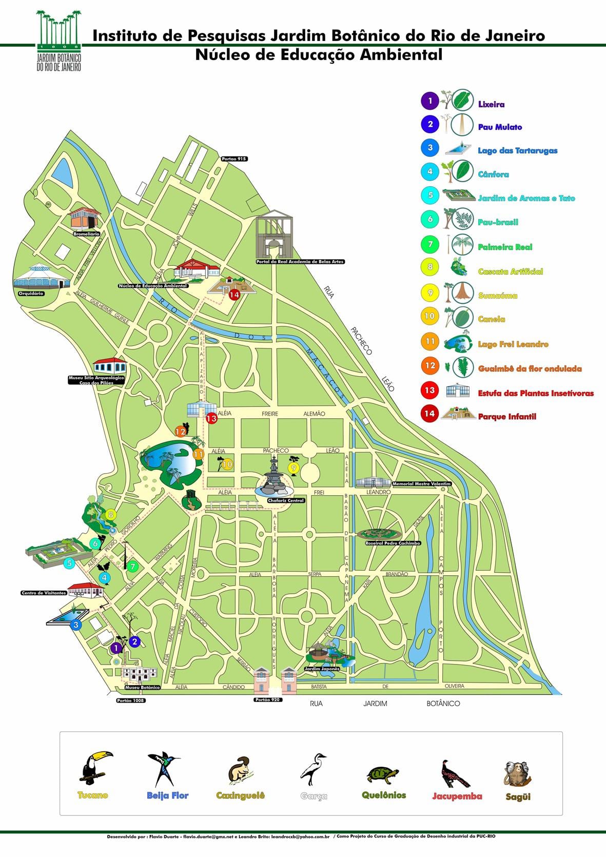 Mapa Rio de Janeiro Botanical Garden