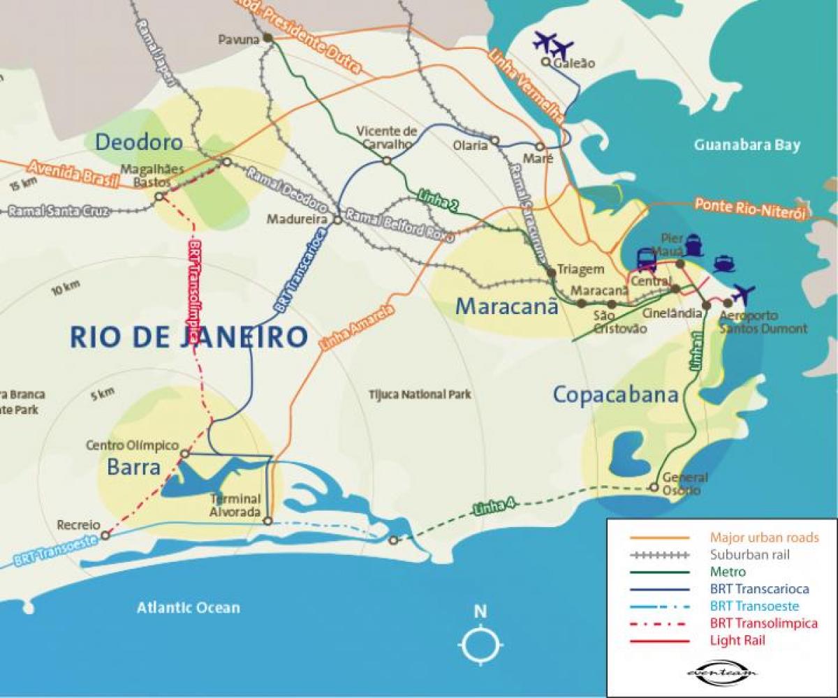 Mapa Rio de Janeiro letiště