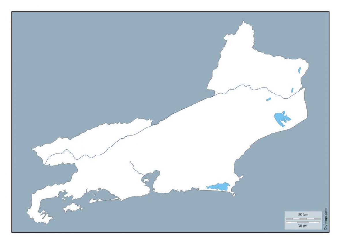 Rio De Janeiro Vektorova Mapa Mapa Rio De Janeiro Vektor Zcela