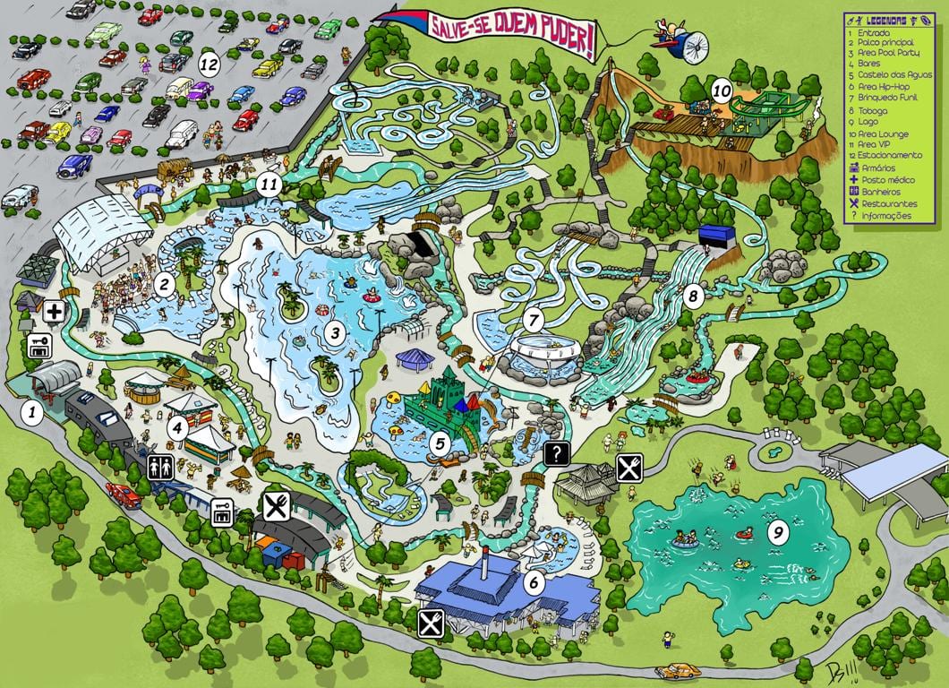 Mapa Rio Water Planet