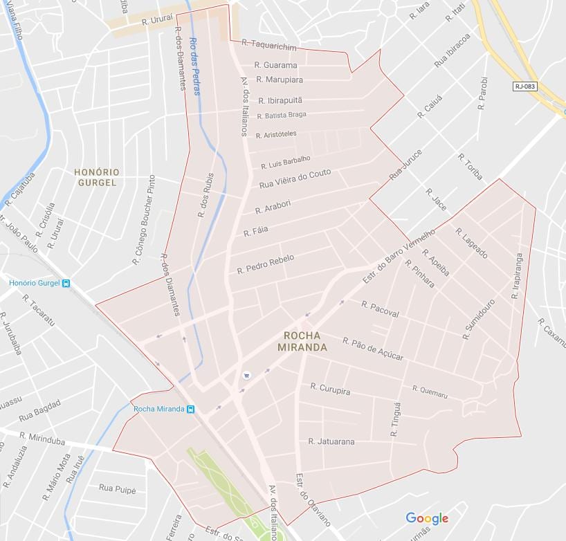 Mapa Rocha Miranda