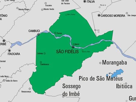 Mapa São Francisco de Itabapoana obce