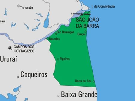 Mapa São João da Barra obce