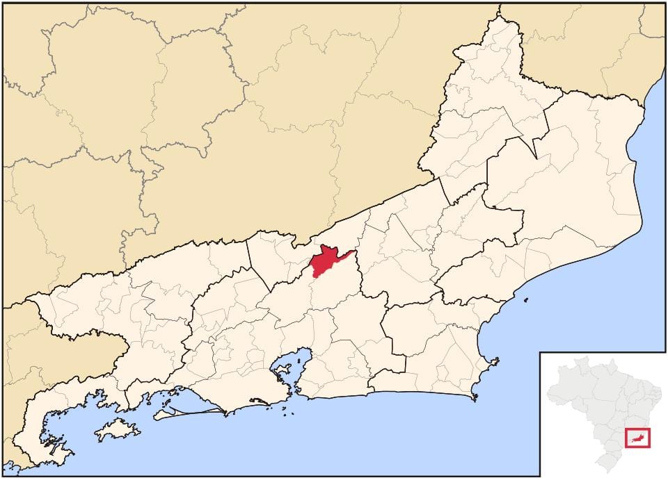 Mapa São José do Vale do Rio Preto