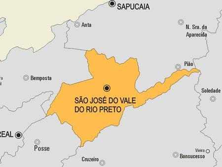 Mapa São José do Vale do Rio Preto obce