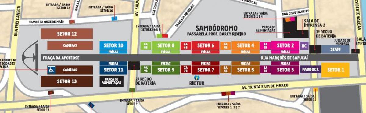 Mapa Sambódromo