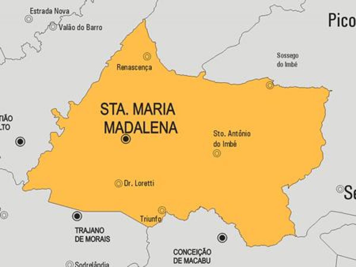 Mapa Santa Maria Madalena obce