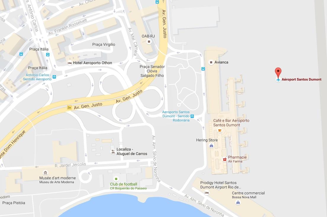 Mapa letiště Santos Dumont