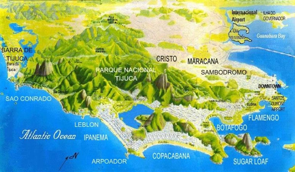 Mapa Sao Conrado beach