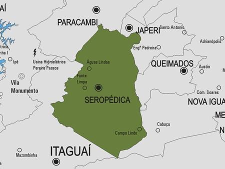 Mapa Seropédica obce