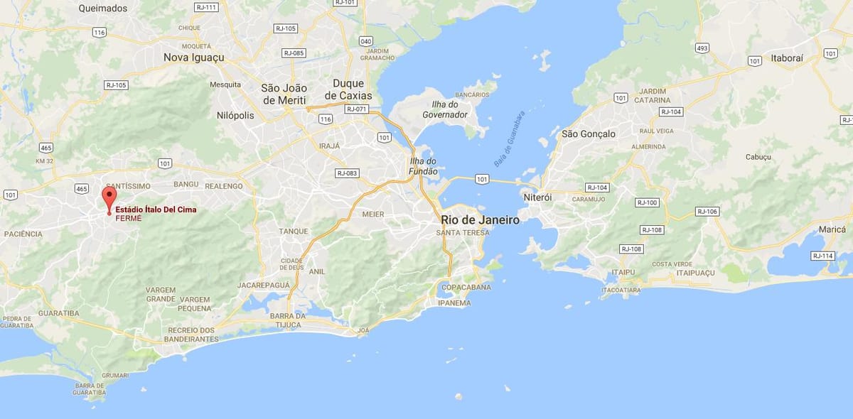 Mapa stadionu Ítalo Cima del
