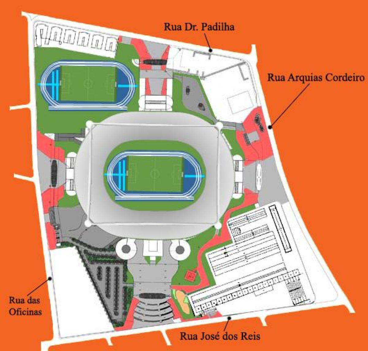 Mapa stadionu Engenhão