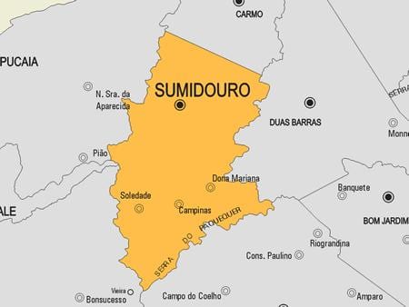 Mapa Sumidouro obce