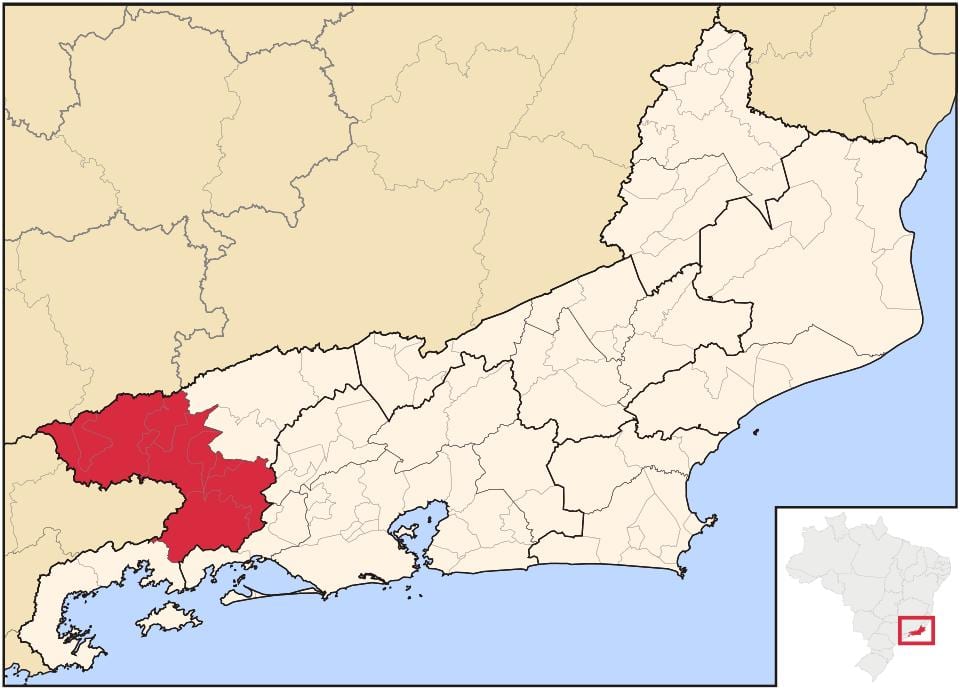 Mapa Vale do Paraiba Fluminense