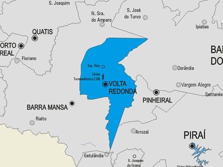 Mapa obce Vassouras