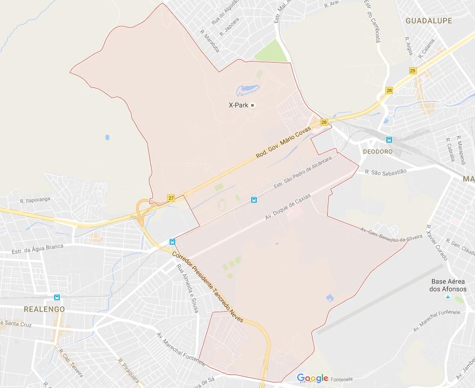 Mapa Vila Militar