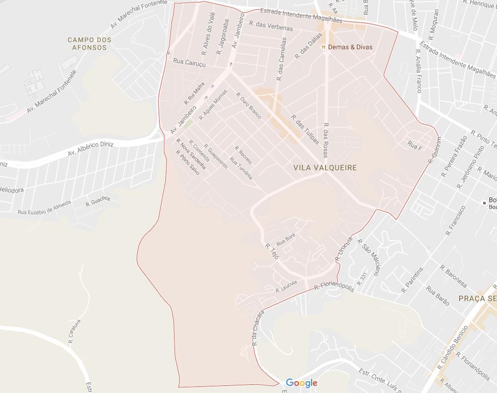 Mapa Vila Valqueire