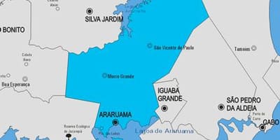 Mapa obce Araruama