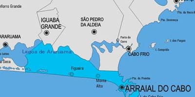 Mapa Arraial do Cabo obce