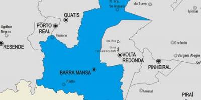 Mapa Barra Mansa obce