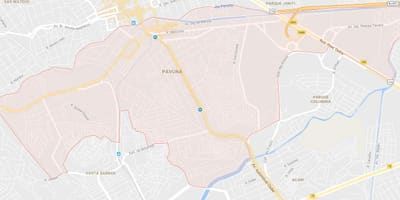 Mapa blízkosti pavuna