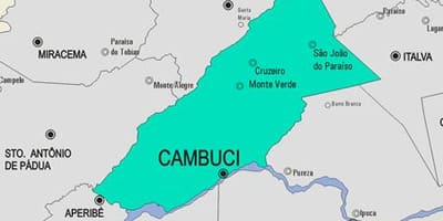 Mapa obce Cambuci