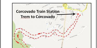Mapa Corcovado train