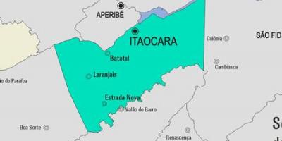Mapa obce Itaocara