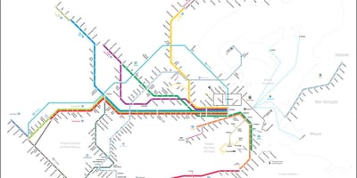 Mapa lanovkou z Providencia