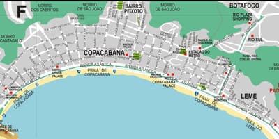 Mapa Leme beach