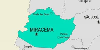 Mapa obce Miracema