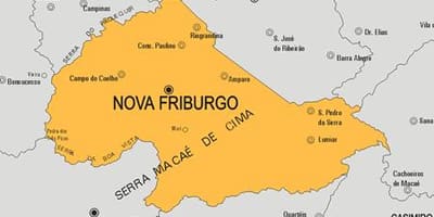 Mapa Nova Friburgo obce