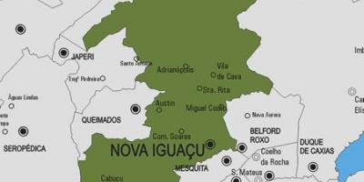Mapa Nova Iguaçu obce