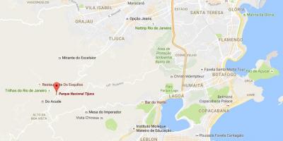 Mapa národní park Tijuca