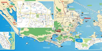 Mapa památek v Rio de Janeiro