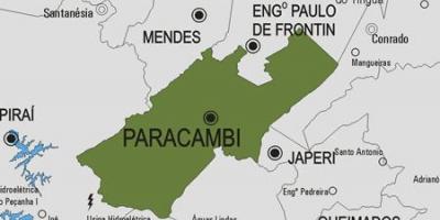 Mapa obce Paracambi