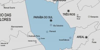 Mapa Paraíba do Sul obce