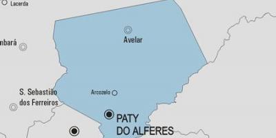 Mapa Paty dělat Alferes obce