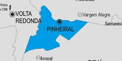 Mapa obce Pinheiral