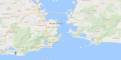 Mapa pláži Barra da Tijuca