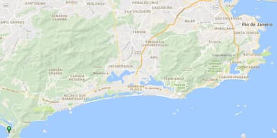 Mapa pláž Barra de Guaratiba
