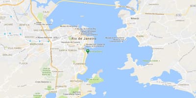 Mapa pláž Flamengo