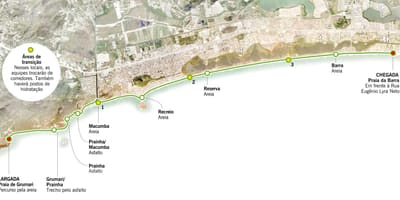 Mapa pláž Grumari