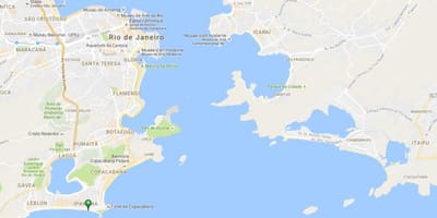 Mapa pláž Ipanema
