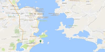 Mapa pláž Leme