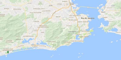 Mapa pláži Rekreace dos Bandeirantes