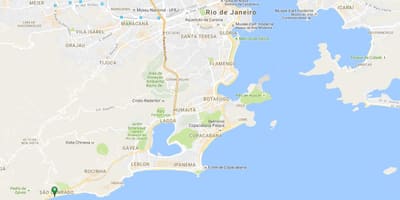Mapa pláž São Conrado